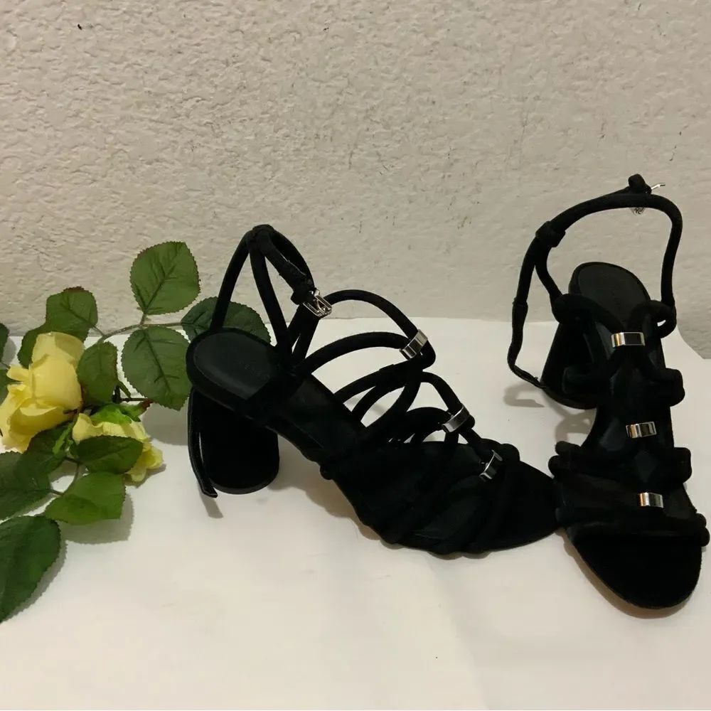 REBECCA MINKOFF black Apolline Strappy Sandals shoes size 7 M $158